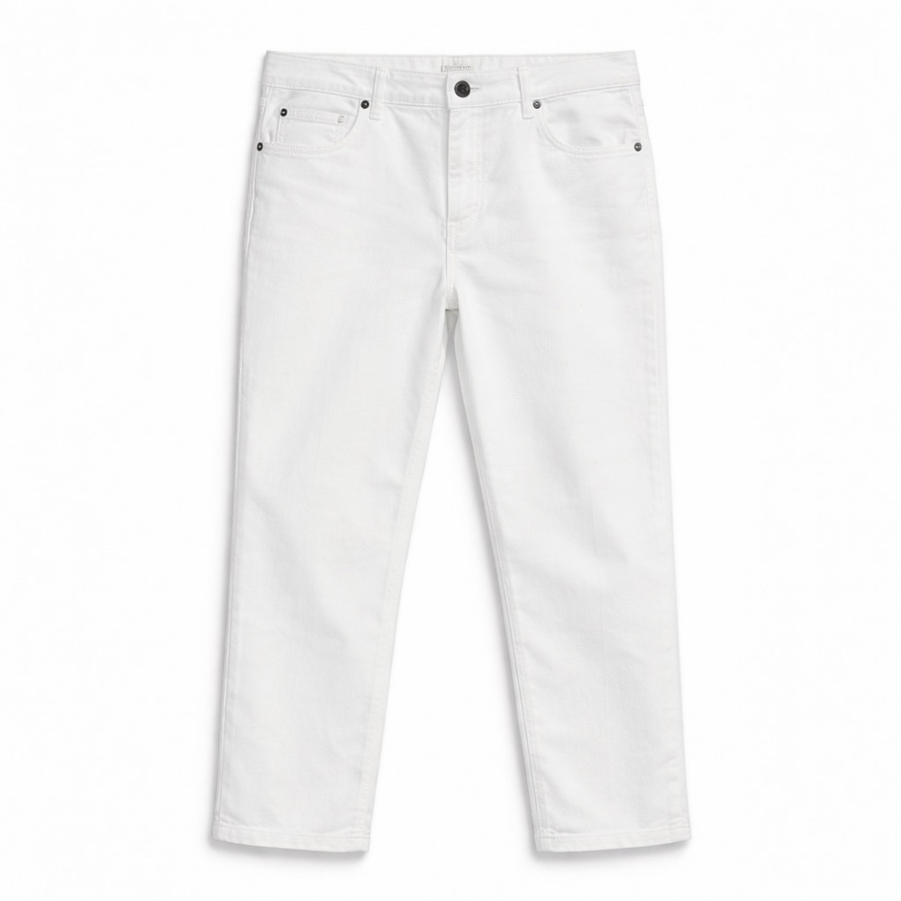 J Jill Women's White Crop Jeans